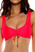 Luli Fama Cosita Buena Wavy Scoop Neck Drawstring Top